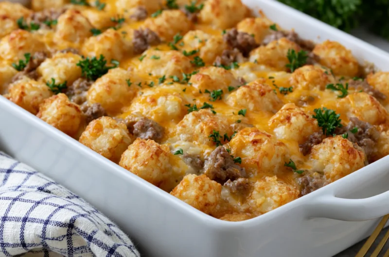Hearty Tater Tot Casserole With Ground Beef Recipe