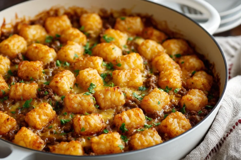 Hearty Tater Tot Casserole With Ground Beef Recipe