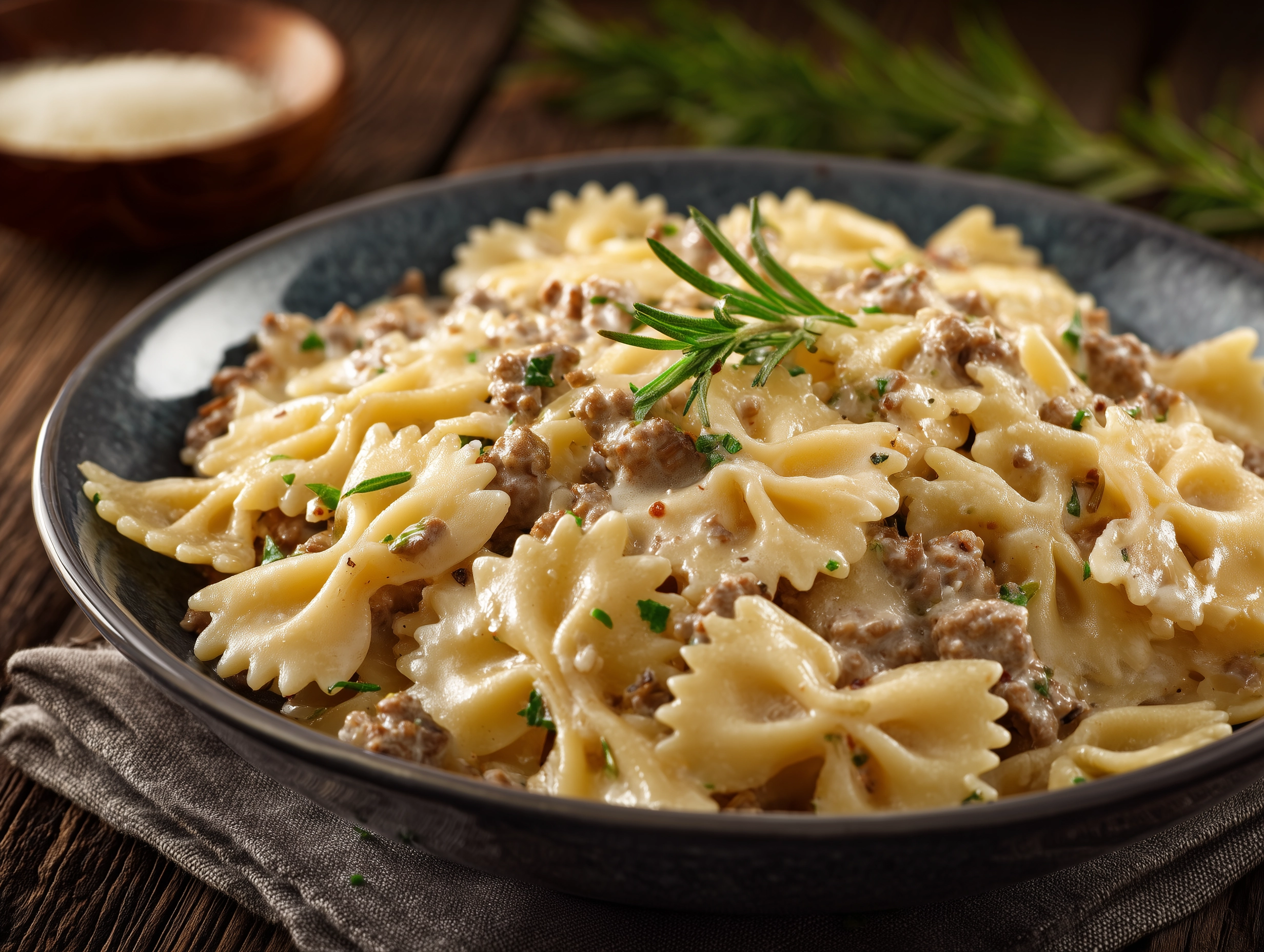 Creamy Beef And Bowtie Pasta Recipe