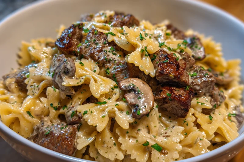 Creamy Beef And Bowtie Pasta Recipe