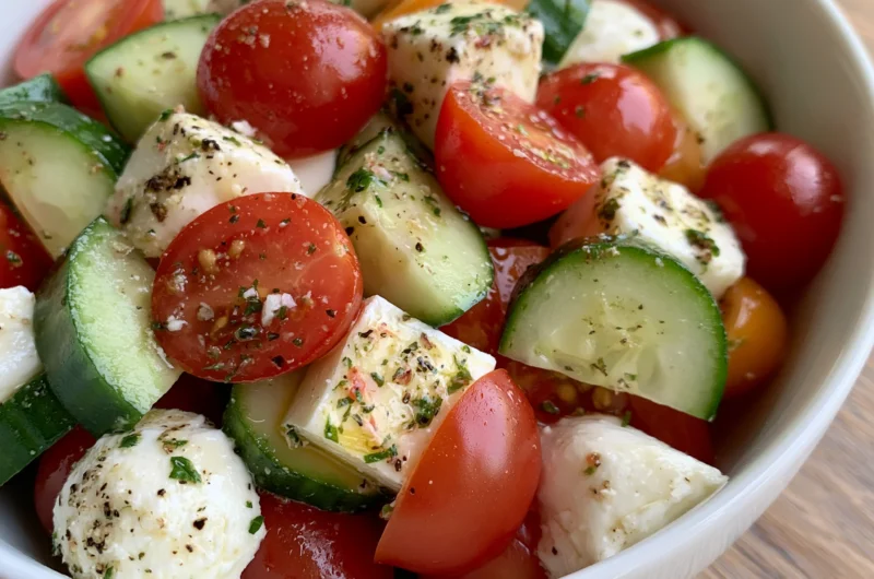Fresh Cucumber Tomato Mozzarella Salad Recipe
