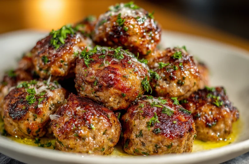 Flavorful Keto Garlic Butter Parmesan Meatballs Recipe