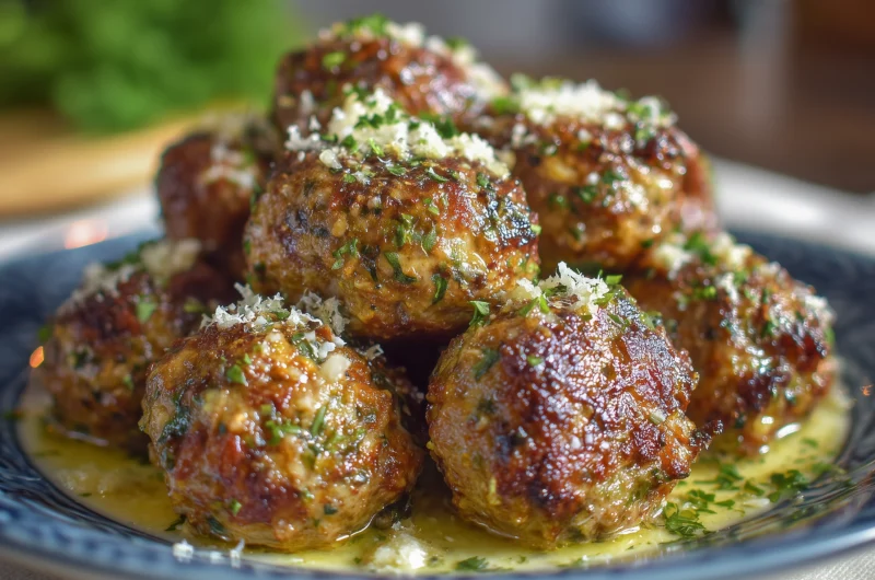 Flavorful Keto Garlic Butter Parmesan Meatballs Recipe