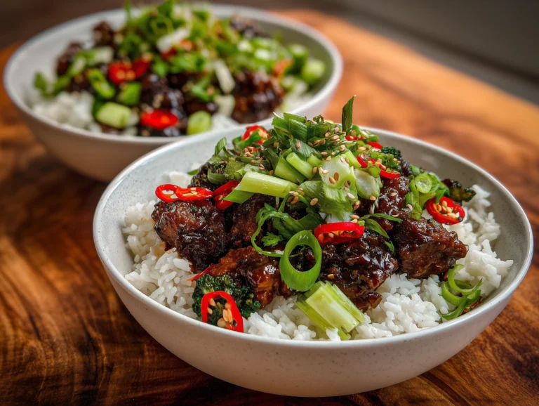 keto sticky chicken rice bowls