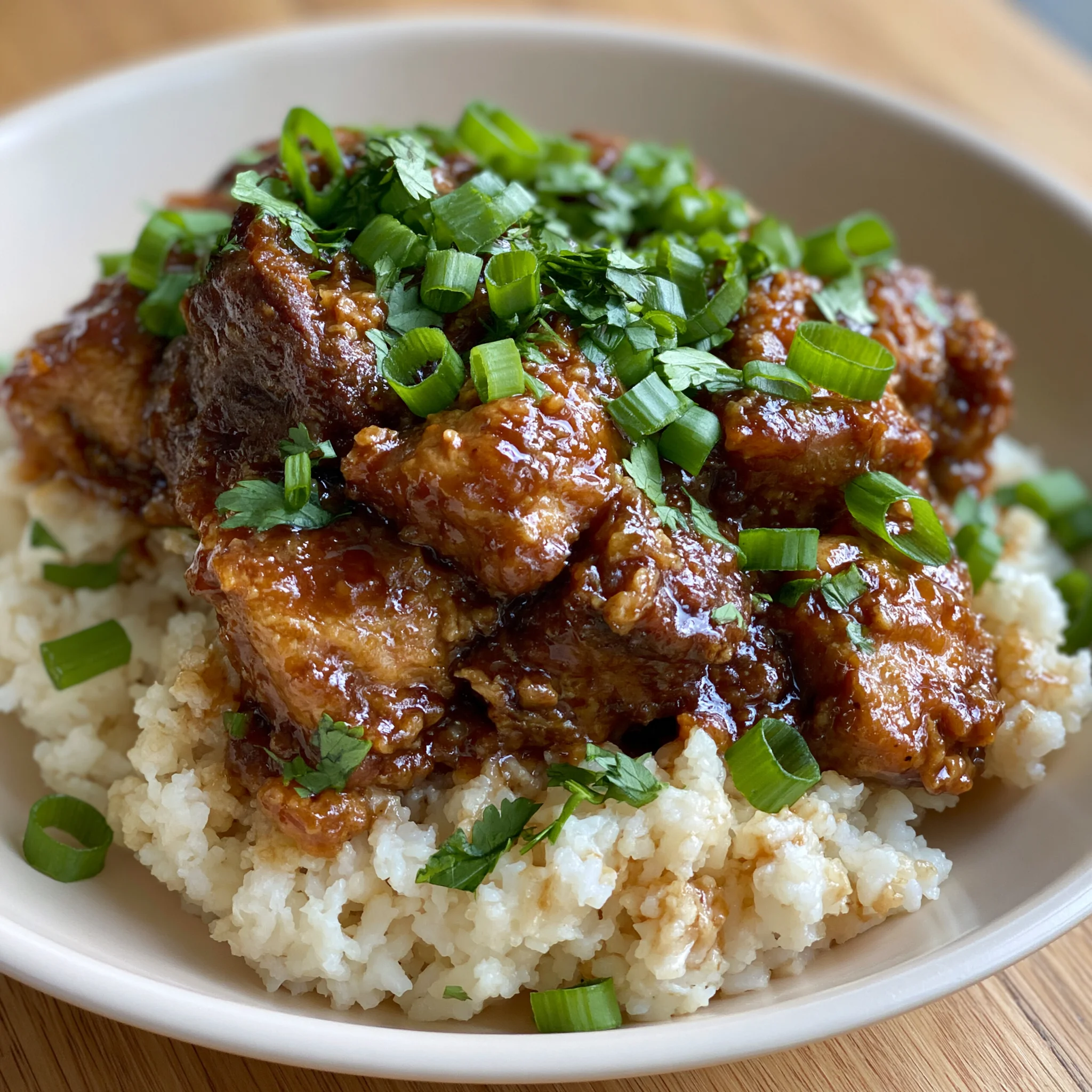 keto sticky chicken rice bowls recipe
