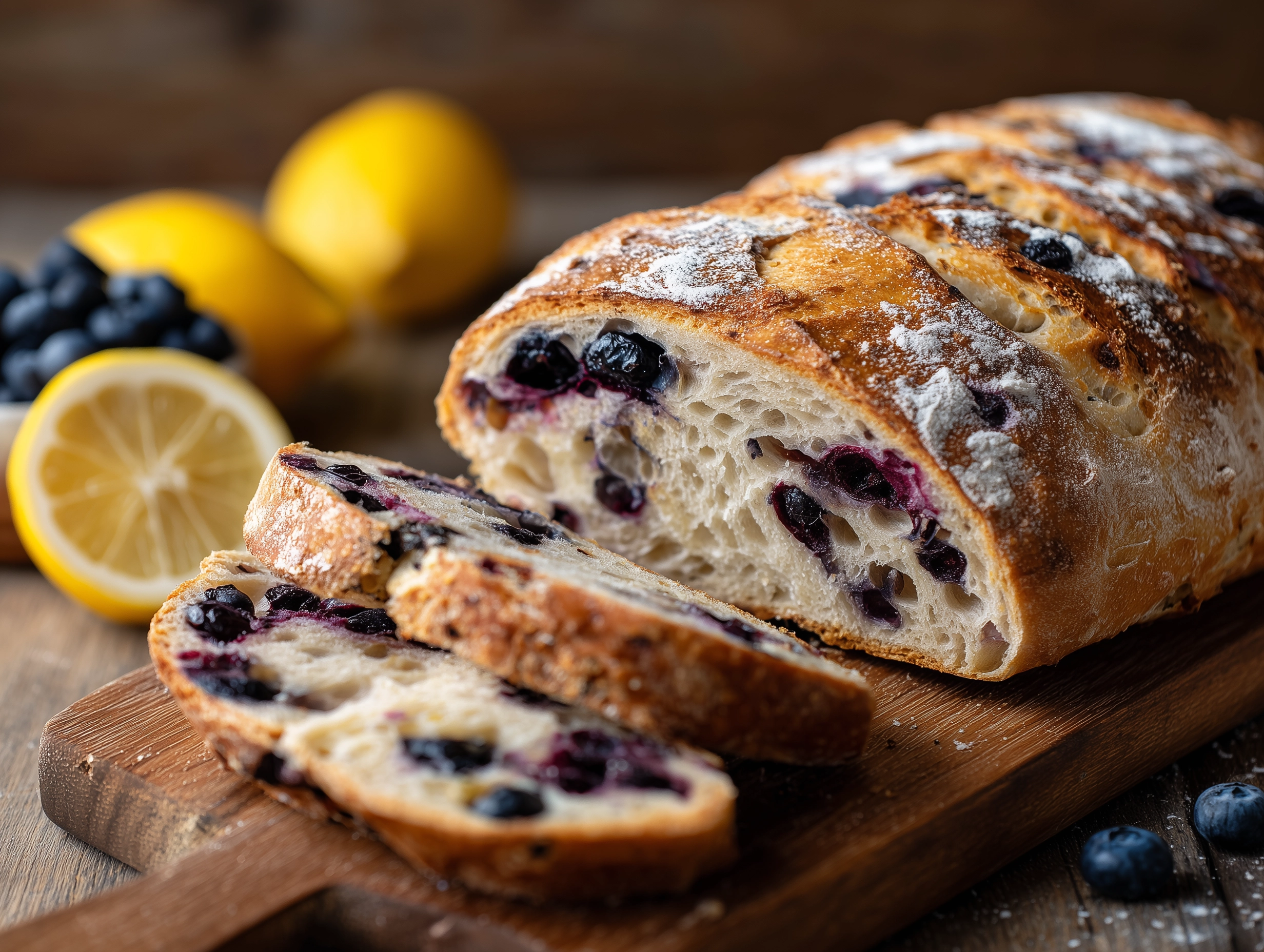 Zesty Lemon Blueberry Sourdough Bread Recipe