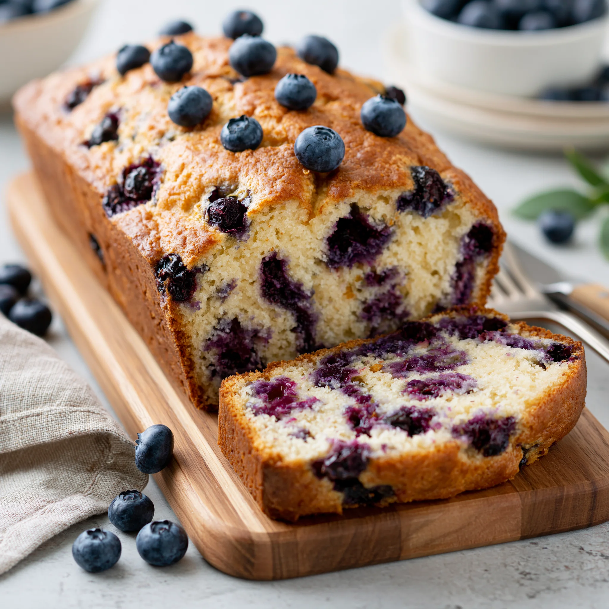 lemon blueberry sourdough bread