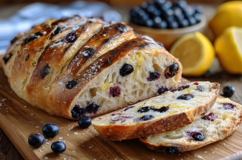 Zesty Lemon Blueberry Sourdough Bread Recipe