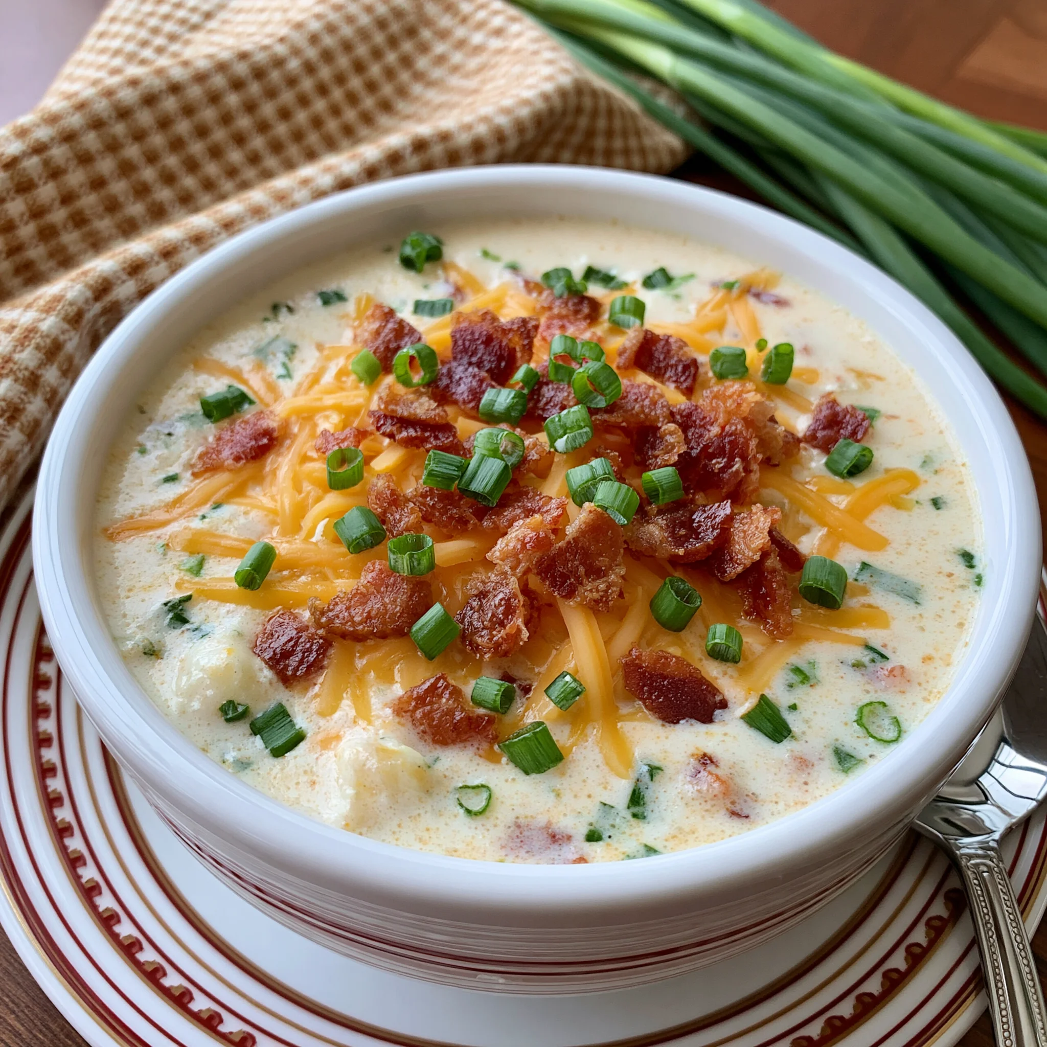 loaded cheesy potato soup