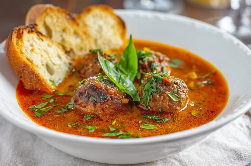 Hearty Meatball Soup Recipe