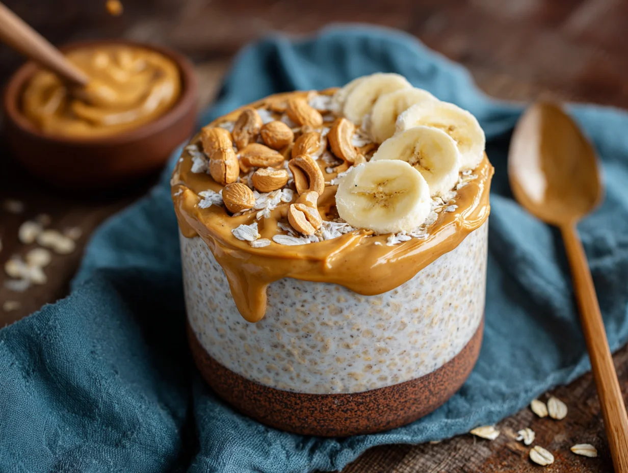 Creamy Overnight Oats Peanut Butter Recipe