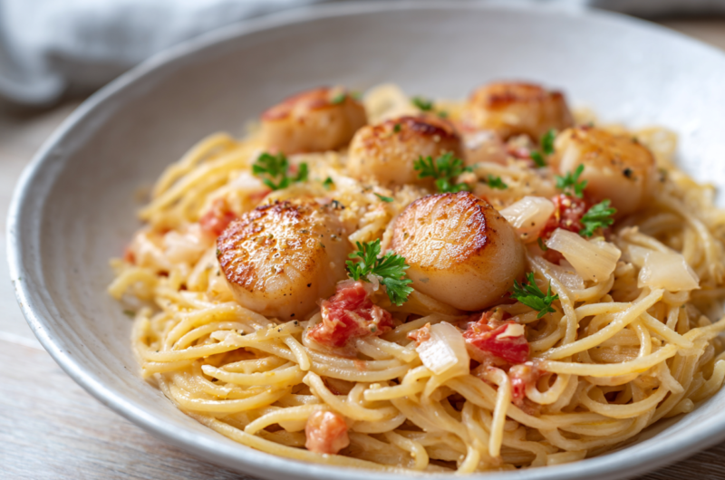 Creamy Scallops Pasta Recipe
