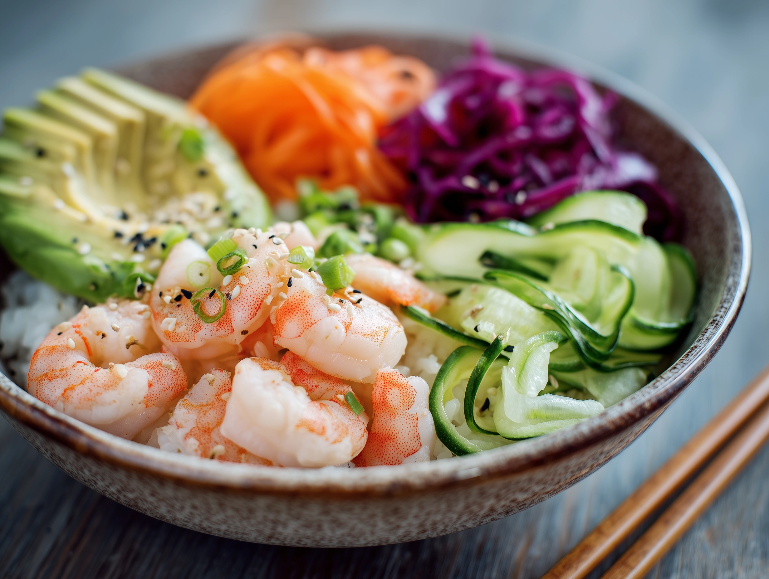 Fresh Shrimp Sushi Bowl Recipe