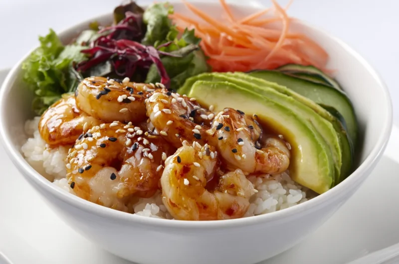 Fresh Shrimp Sushi Bowl Recipe