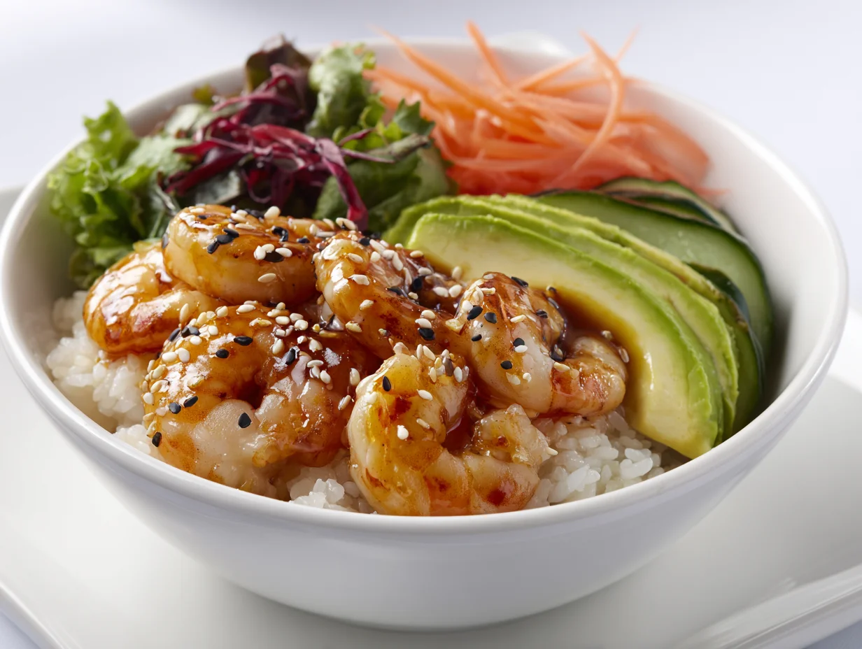 shrimp sushi bowl