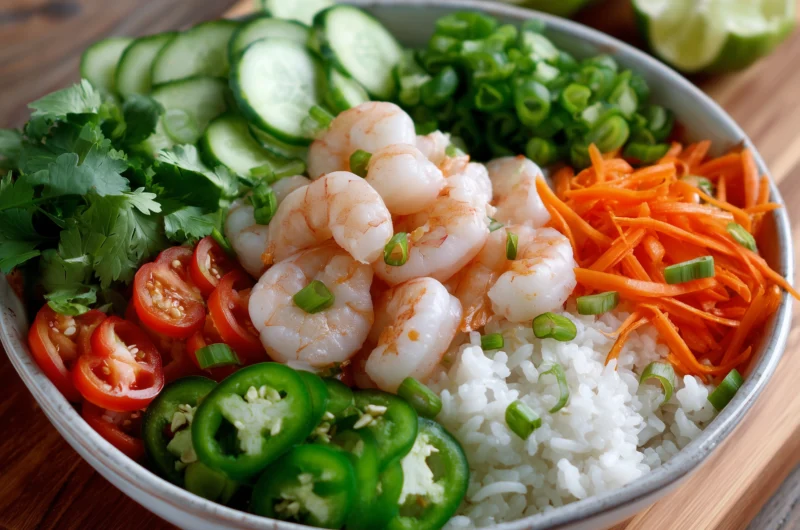 Fresh Shrimp Sushi Bowl Recipe