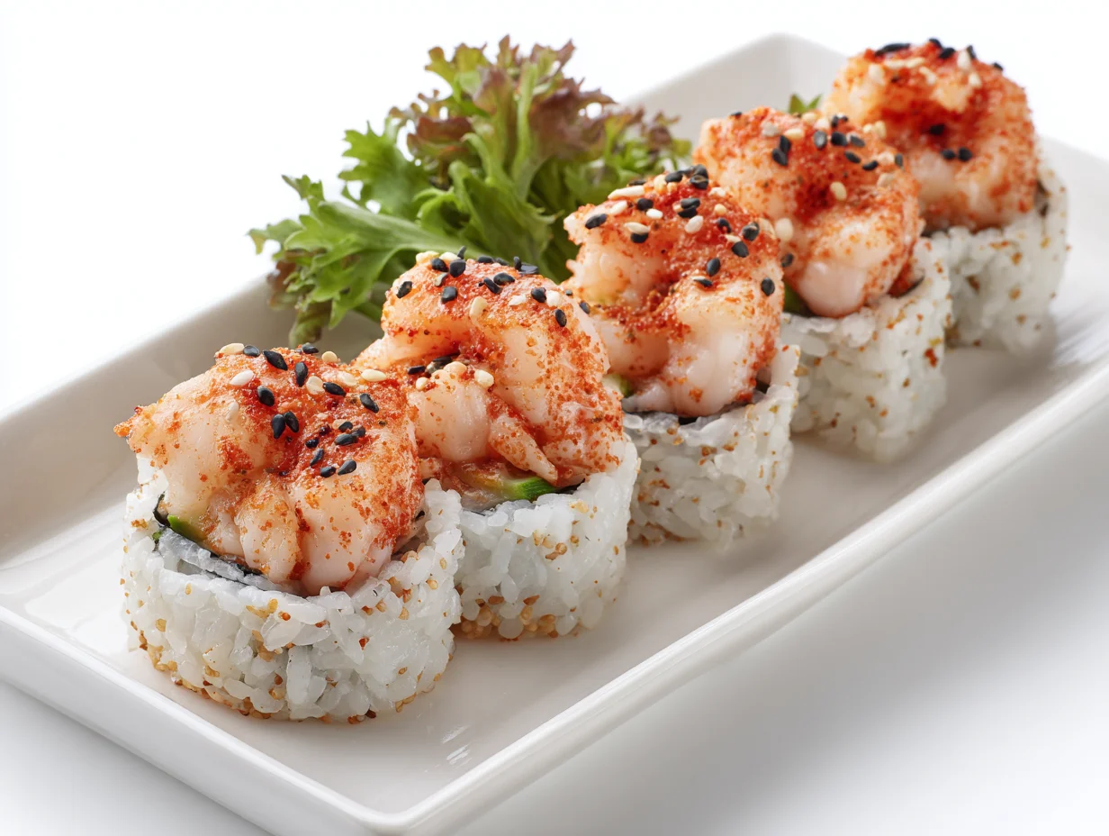 spicy shrimp roll sushi