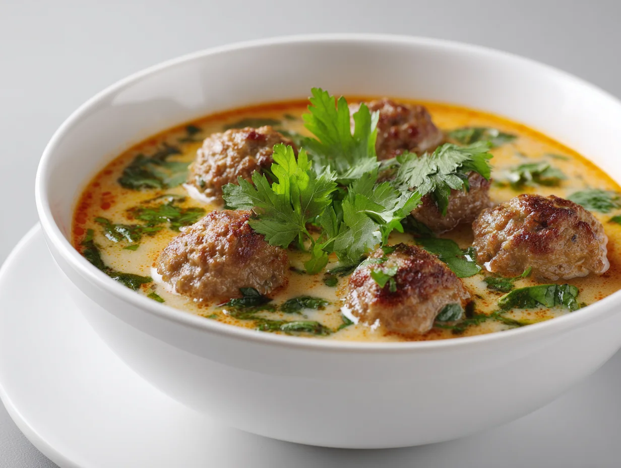 thai curry meatball soup