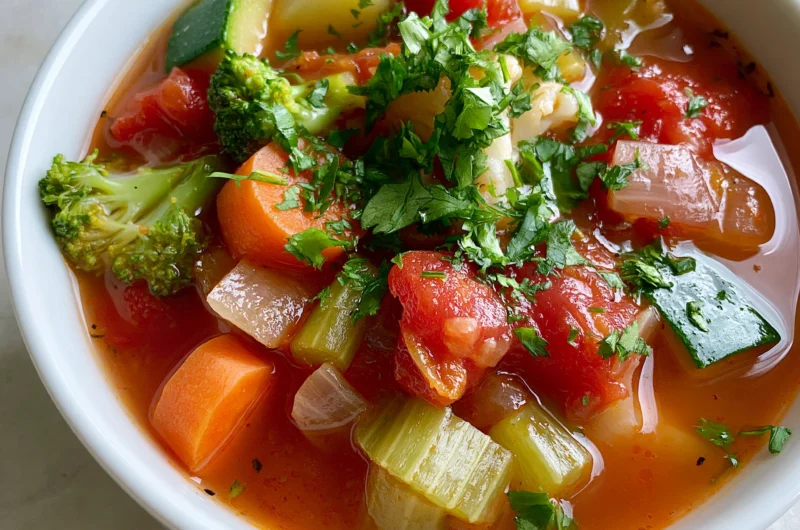 Light Tomato Vegetable Soup Recipe