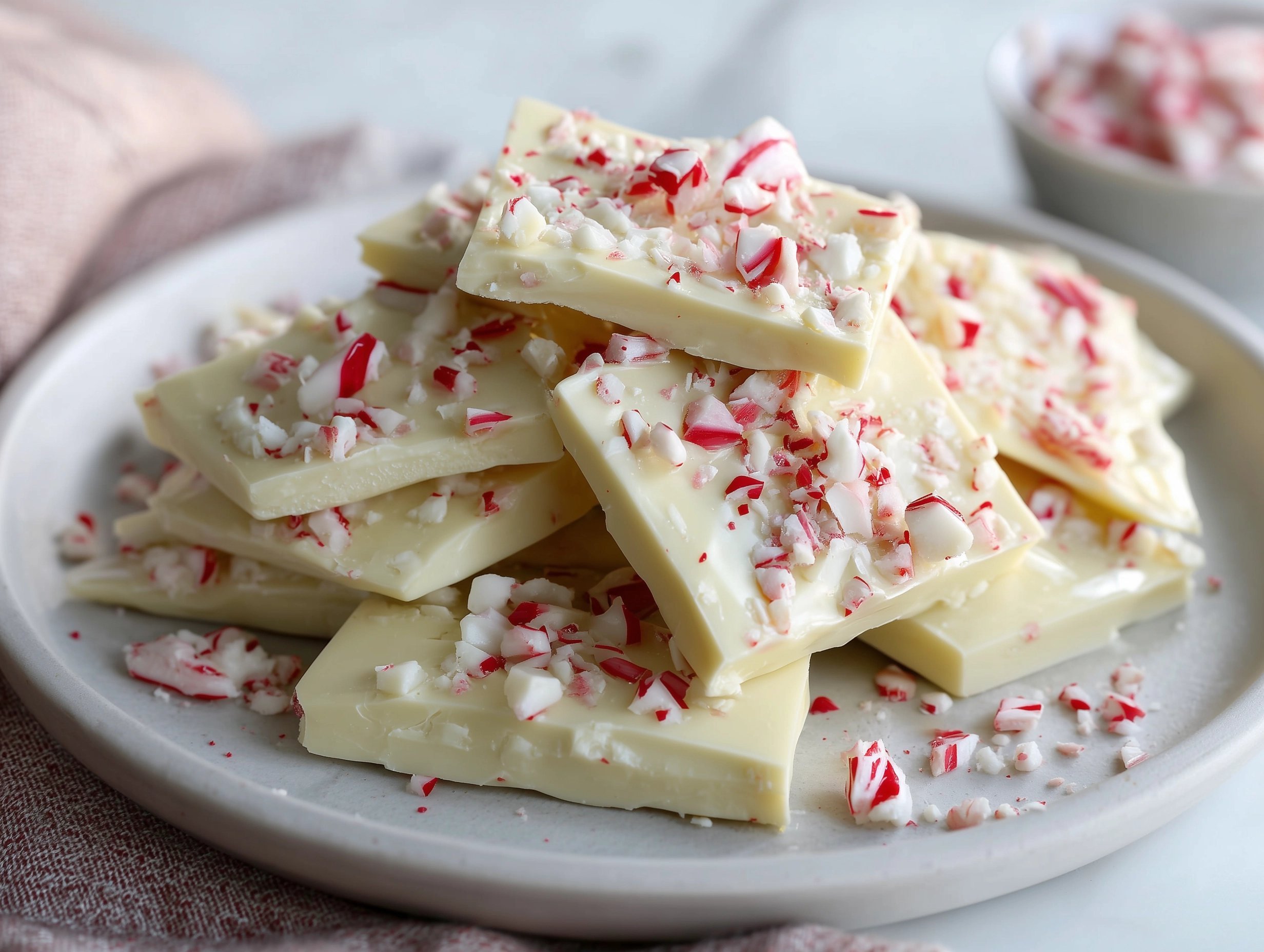 Festive White Chocolate Peppermint Bark Recipe
